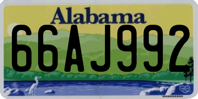 AL license plate 66AJ992