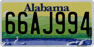 AL license plate 66AJ994