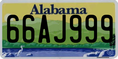 AL license plate 66AJ999