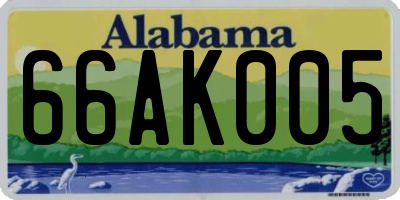 AL license plate 66AK005