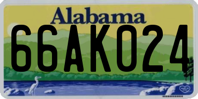 AL license plate 66AK024
