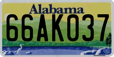 AL license plate 66AK037