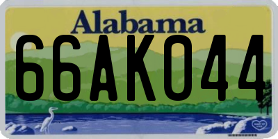 AL license plate 66AK044