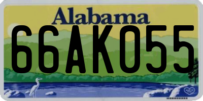 AL license plate 66AK055