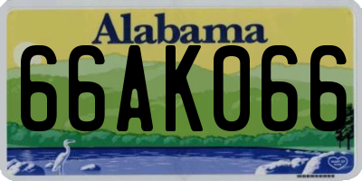 AL license plate 66AK066