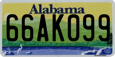 AL license plate 66AK099