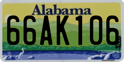AL license plate 66AK106