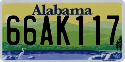 AL license plate 66AK117