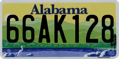 AL license plate 66AK128