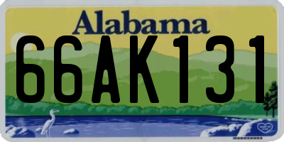 AL license plate 66AK131