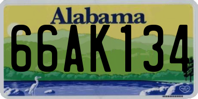AL license plate 66AK134