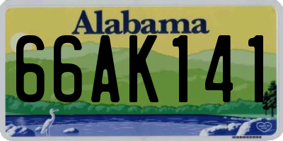 AL license plate 66AK141
