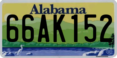 AL license plate 66AK152