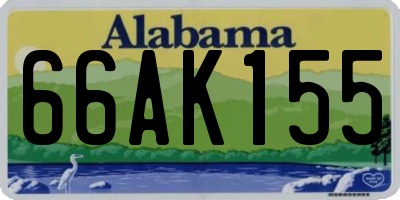 AL license plate 66AK155