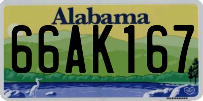 AL license plate 66AK167