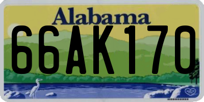 AL license plate 66AK170