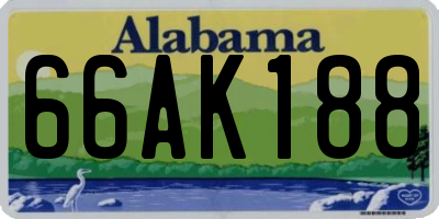 AL license plate 66AK188