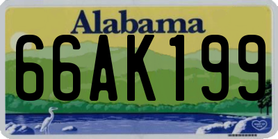AL license plate 66AK199