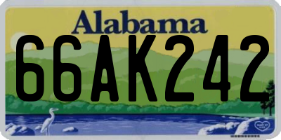 AL license plate 66AK242
