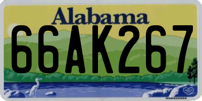 AL license plate 66AK267