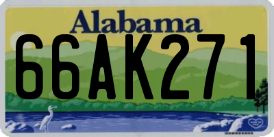AL license plate 66AK271