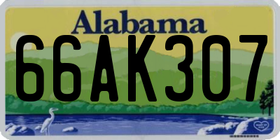 AL license plate 66AK307
