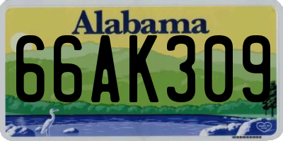 AL license plate 66AK309