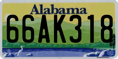 AL license plate 66AK318