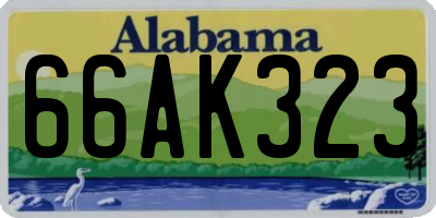AL license plate 66AK323