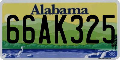 AL license plate 66AK325
