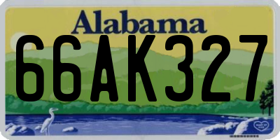 AL license plate 66AK327