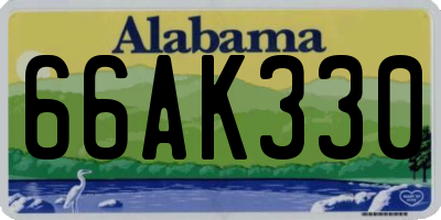 AL license plate 66AK330