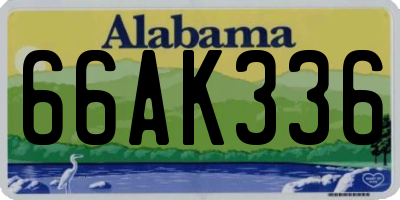 AL license plate 66AK336