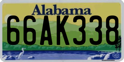 AL license plate 66AK338