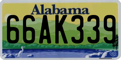 AL license plate 66AK339