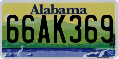 AL license plate 66AK369