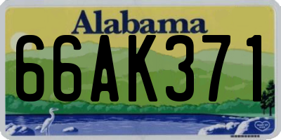AL license plate 66AK371