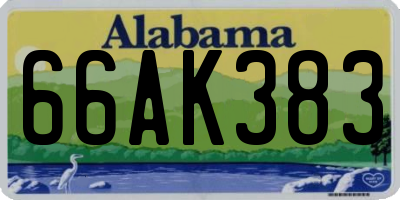 AL license plate 66AK383