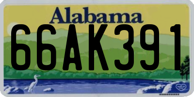 AL license plate 66AK391