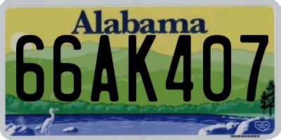 AL license plate 66AK407