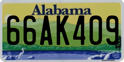AL license plate 66AK409