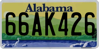 AL license plate 66AK426