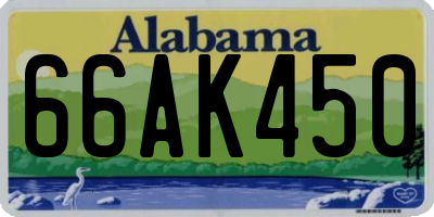 AL license plate 66AK450