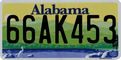 AL license plate 66AK453