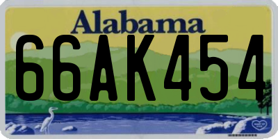 AL license plate 66AK454