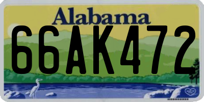 AL license plate 66AK472