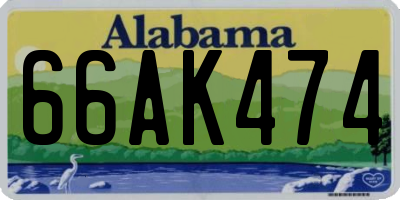 AL license plate 66AK474