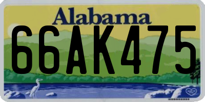 AL license plate 66AK475