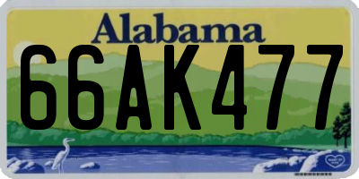 AL license plate 66AK477