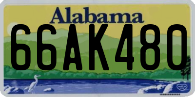 AL license plate 66AK480